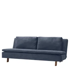 Wohnen Sofas|Sofa*Bettcouch in Dunkelblau mit Eiche - Mattys