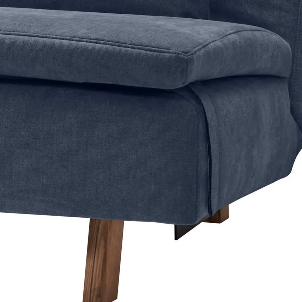 Wohnen Sofas|Sofa*Bettcouch in Dunkelblau mit Eiche - Mattys