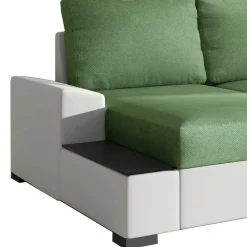 Wohnen Sofas|Sofa*Bettcouch in Hellgrün und Weiß - Toskana