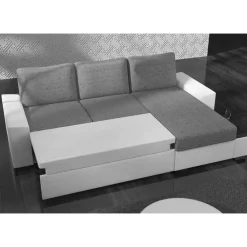 Wohnen Sofas|Sofa*Bettcouch in Hellgrün und Weiß - Toskana