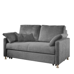 Wohnen Schlafsofas*Bettcouch in Silbergrau Stoff - Hide