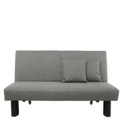 Wohnen Sofas|Sofa*Bettcouch ohne Armlehnen in Hellgrau Stoff - Mariolina