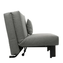 Wohnen Sofas|Sofa*Bettcouch ohne Armlehnen in Hellgrau Stoff - Mariolina