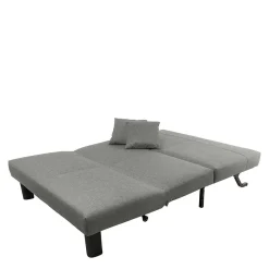 Wohnen Sofas|Sofa*Bettcouch ohne Armlehnen in Hellgrau Stoff - Mariolina