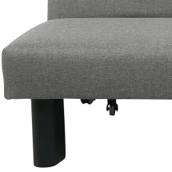 Wohnen Sofas|Sofa*Bettcouch ohne Armlehnen in Hellgrau Stoff - Mariolina