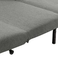 Wohnen Sofas|Sofa*Bettcouch ohne Armlehnen in Hellgrau Stoff - Mariolina