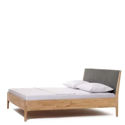 Wohnen Bettgestell aus Holz Wildeiche Honig - Nicono