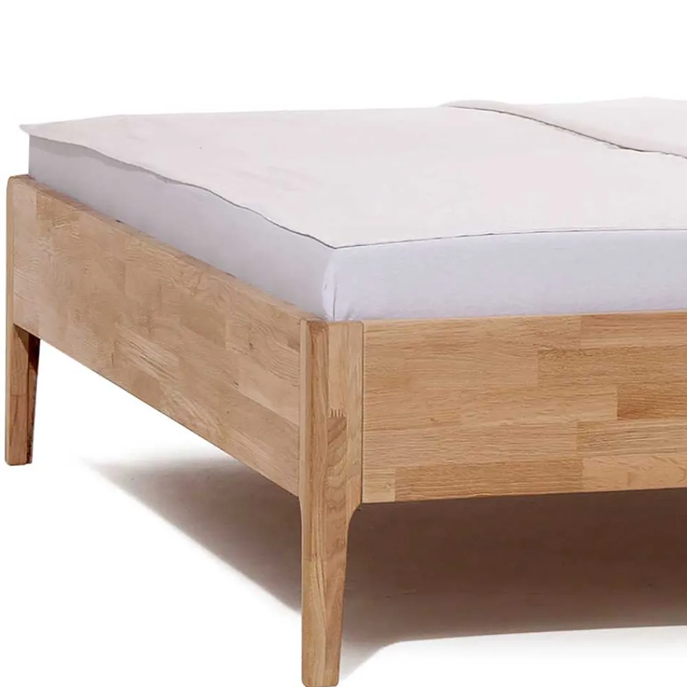 Wohnen Bettgestell aus Holz Wildeiche Honig - Nicono