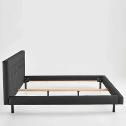 Wohnen Bettgestell in Dunkelgrau mit 140x200 Liegefläche - Vladin