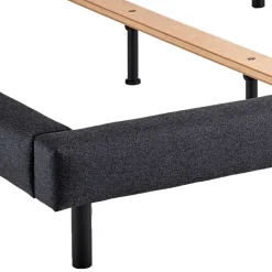 Wohnen Bettgestell in Dunkelgrau mit 140x200 Liegefläche - Vladin