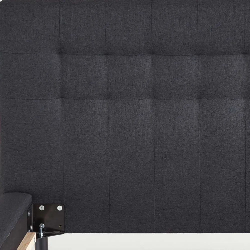 Wohnen Bettgestell in Dunkelgrau mit 140x200 Liegefläche - Vladin