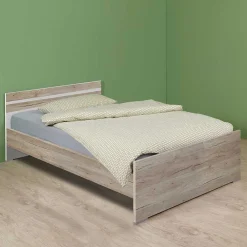 Wohnen Bettgestell in Holzoptik Eiche San Remo - Folio