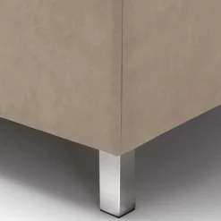 Wohnen Bettkasten Bett in Beige Microfaser - Croscony