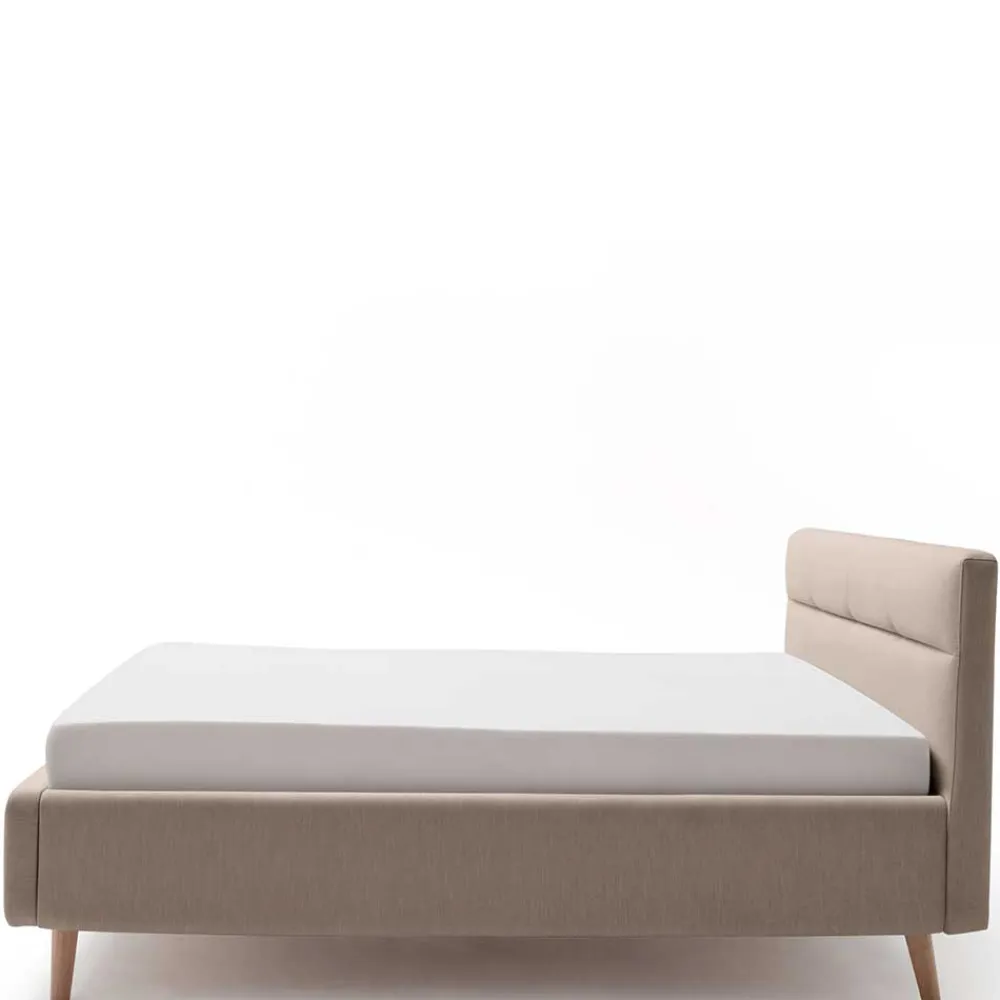 Wohnen Bettkasten Polsterbett in Beige & Eiche - Stroy