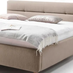 Wohnen Bettkasten Polsterbett in Beige & Eiche - Stroy