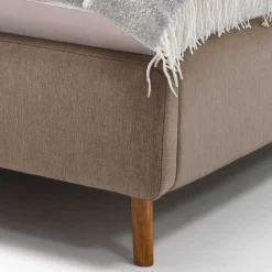 Wohnen Bettkasten Polsterbett in Beige & Eiche - Stroy