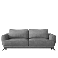 Wohnen Bettsofa in Grau Stoff in Vintage Optik - Salcina
