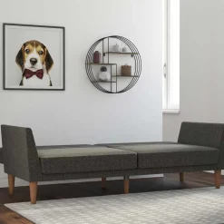 Wohnen Schlafsofas*Bettsofa in Grau und Natur - Emiria