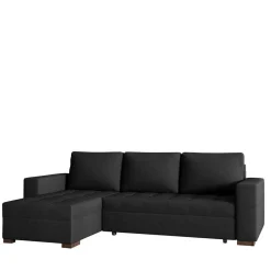 Wohnen Bettsofa in Schwarzbraun Stoffbezug - Zyret