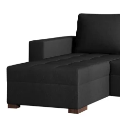 Wohnen Bettsofa in Schwarzbraun Stoffbezug - Zyret
