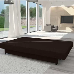 Wohnen Braune Möbel|Schlafsofas*Bettsofa ohne Armlehnen in Braun - Tepico