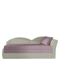 Wohnen Schlafsofas*Bettsofa Recamiere in Altrosa und Hellgrau - Loreo