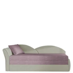 Wohnen Schlafsofas*Bettsofa Recamiere in Altrosa und Hellgrau - Loreo