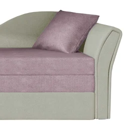 Wohnen Schlafsofas*Bettsofa Recamiere in Altrosa und Hellgrau - Loreo