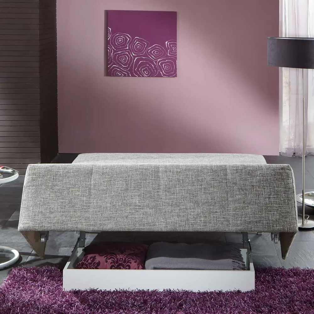 Wohnen Bettsofa zum Ausklappen in hellem Silbergrau - Tropez