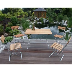 Wohnen Biergarten Sitzgruppe für 4 Personen - Bray (fünfteilig)