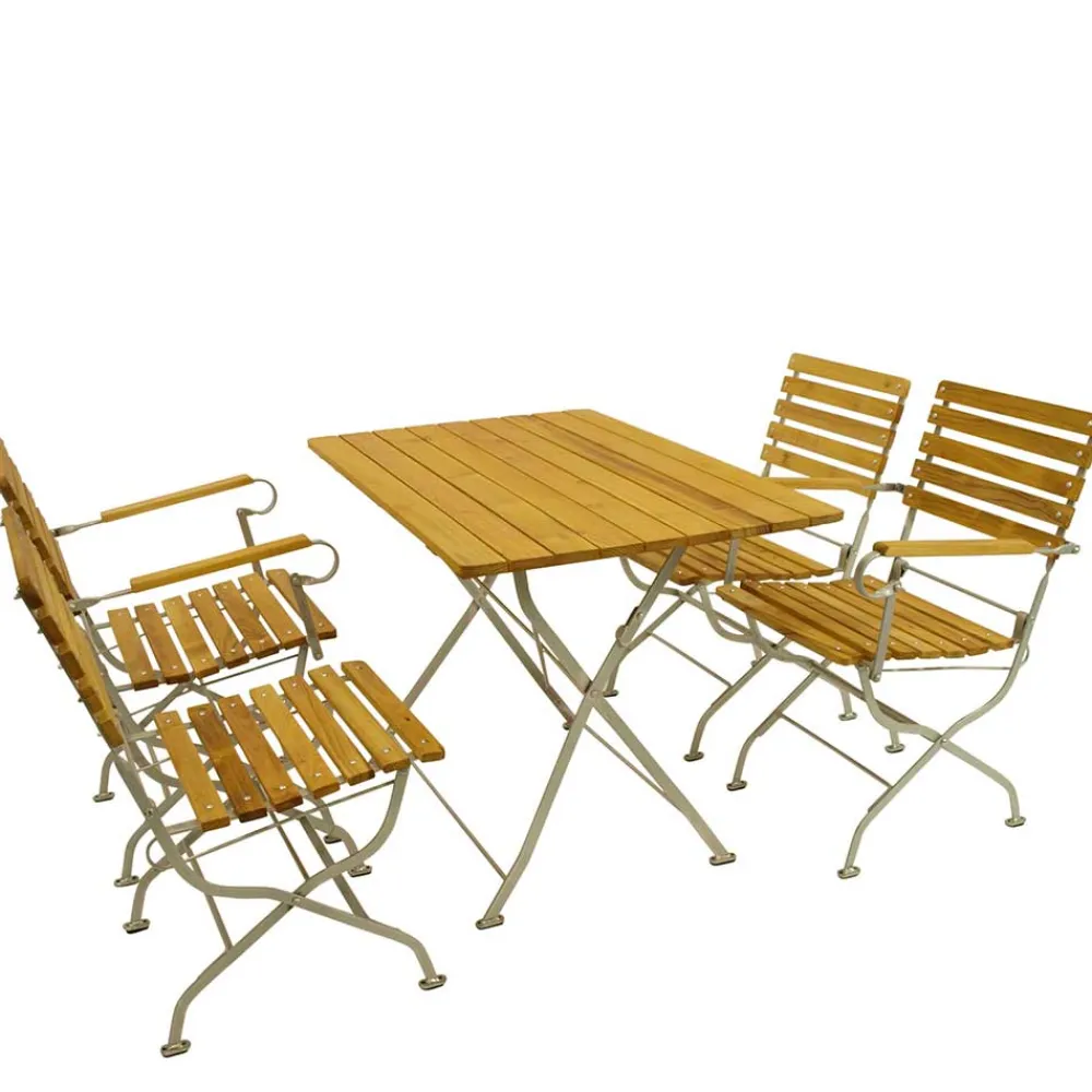 Wohnen Sitzgruppe|Balkonmöbel*Biergarten Tisch & Armlehnenstühle - Contencia (fünfteilig)