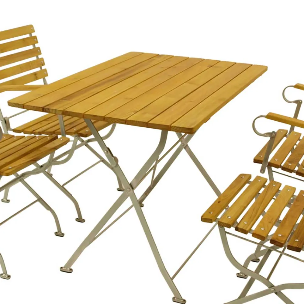 Wohnen Sitzgruppe|Balkonmöbel*Biergarten Tisch & Armlehnenstühle - Contencia (fünfteilig)