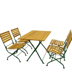 Wohnen Biergarten Tischgruppe aus Robinie - Gracy (fünfteilig)