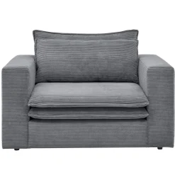 Wohnen Graue Möbel|Sessel*Big Sessel aus Cord in Anthrazit - Ruffos