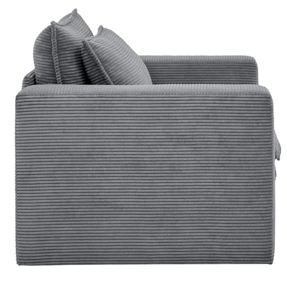 Wohnen Graue Möbel|Sessel*Big Sessel aus Cord in Anthrazit - Ruffos