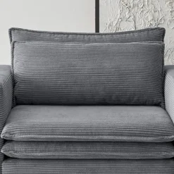 Wohnen Graue Möbel|Sessel*Big Sessel aus Cord in Anthrazit - Ruffos