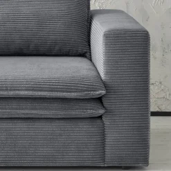 Wohnen Graue Möbel|Sessel*Big Sessel aus Cord in Anthrazit - Ruffos