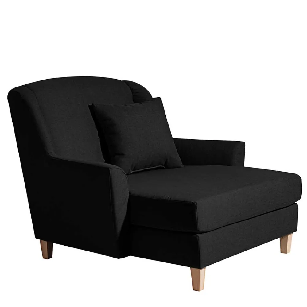 Wohnen Big Stoffsessel in Schwarz - Valdragon