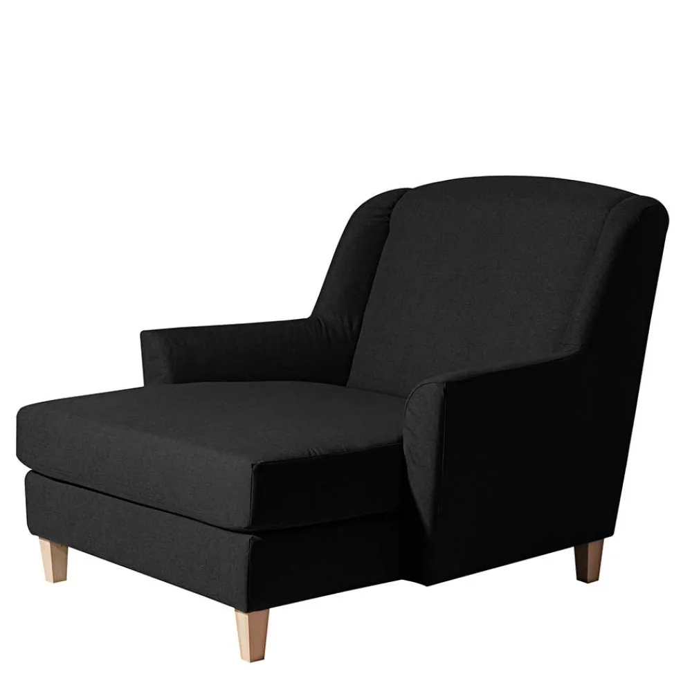 Wohnen Big Stoffsessel in Schwarz - Valdragon