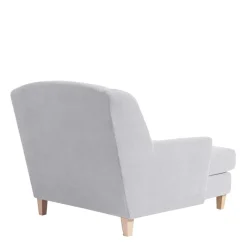 Wohnen Sessel & Hocker|Sessel*Big Wohnzimmersessel in Silbergrau Velours - Ortomola