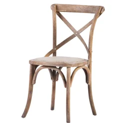 Wohnen Bistro Landhaus Stuhl aus Eiche Grey Wash - Rosalino