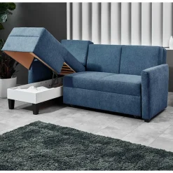 Wohnen Sofas|Sofa*Blaue Funktionsecke mit Bettkasten - Buleta