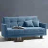 Wohnen Sofas|Sofa*Blaue Klappcouch mit Stoffbezug Flachgewebe - Lech