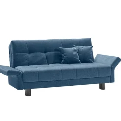 Wohnen Sofas|Sofa*Blaue Klappcouch mit Stoffbezug Flachgewebe - Lech
