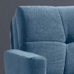 Wohnen Sofas|Sofa*Blaue Klappcouch mit Stoffbezug Flachgewebe - Lech