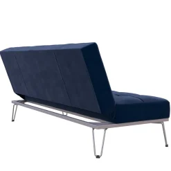 Wohnen Schlafsofas*Blaue Schlafcouch mit Samt Bezug - Otrando