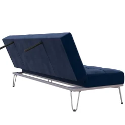 Wohnen Schlafsofas*Blaue Schlafcouch mit Samt Bezug - Otrando