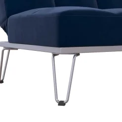 Wohnen Schlafsofas*Blaue Schlafcouch mit Samt Bezug - Otrando