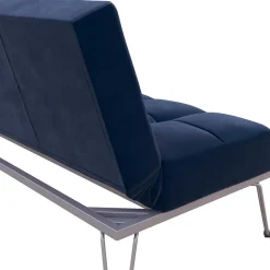 Wohnen Schlafsofas*Blaue Schlafcouch mit Samt Bezug - Otrando
