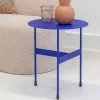 Wohnen Blauer Beistelltisch aus Stahl - Tegal